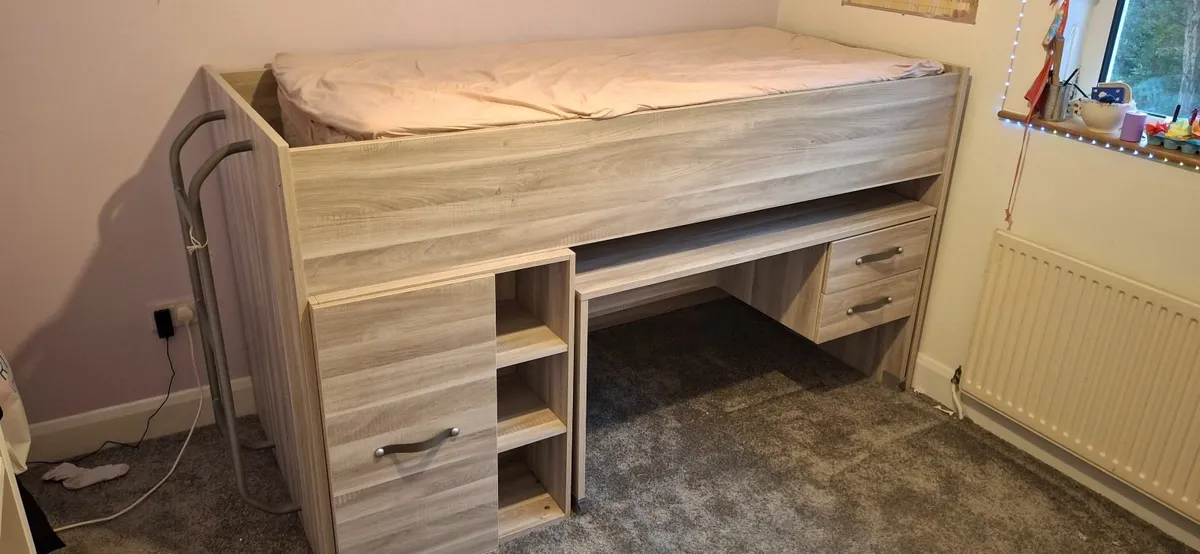 Single Bed with Desk and Storage - Image 1