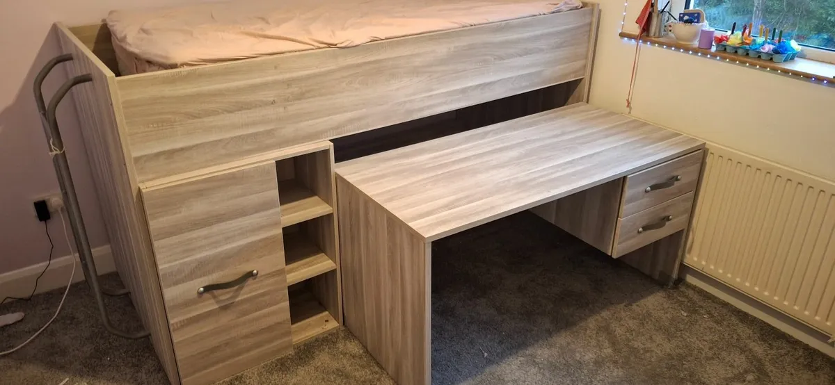 Single Bed with Desk and Storage - Image 2