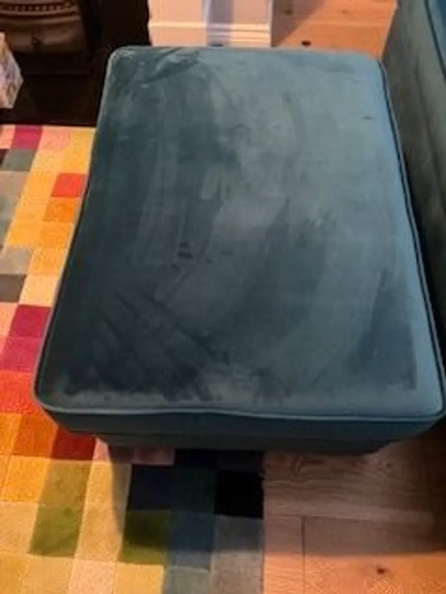 Sofa 3 seater & foot stool - Image 2