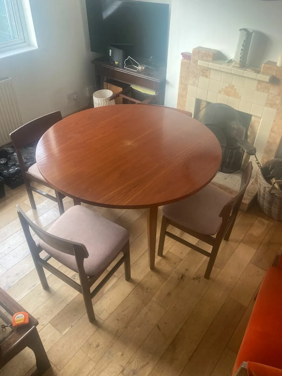 Mid Century Dining Set - Table and 4 Chairs. - Image 3