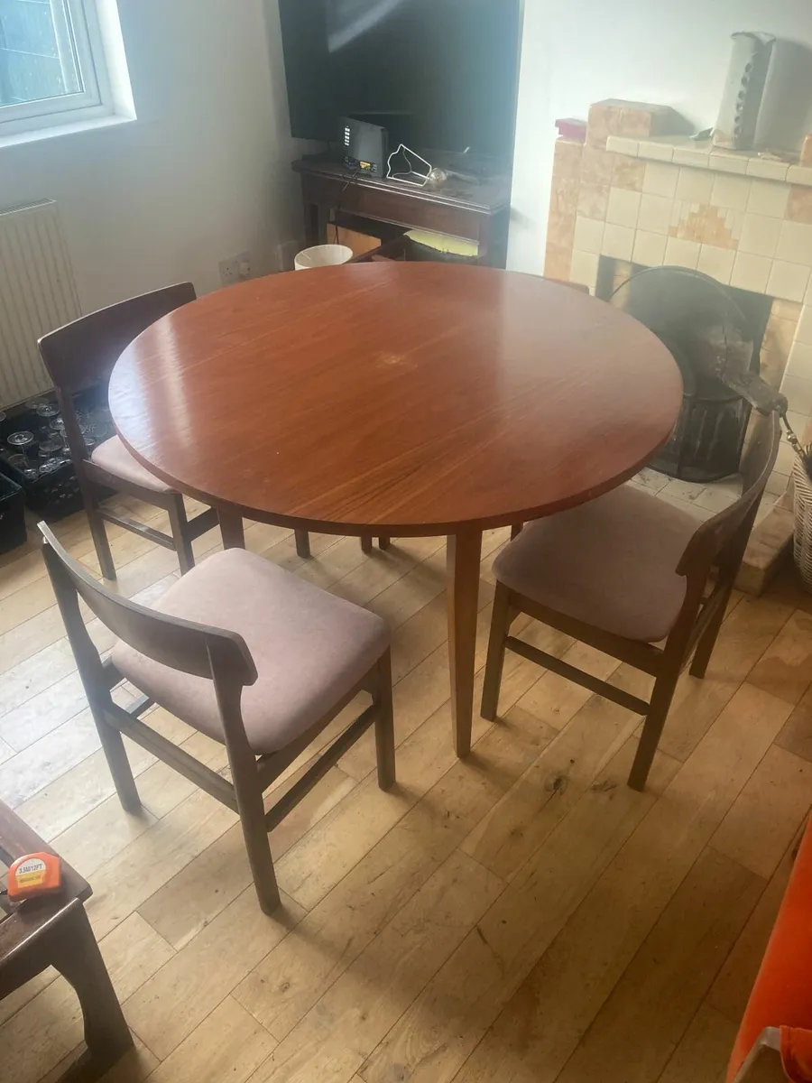 Mid Century Dining Set - Table and 4 Chairs. - Image 2