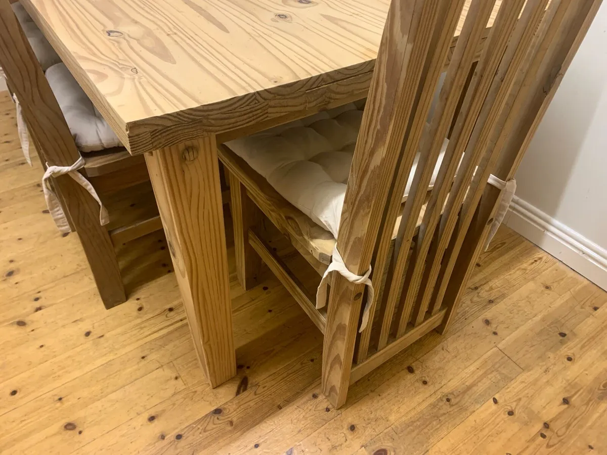 Solid wood table and 6 chairs (very heavy) - Image 3