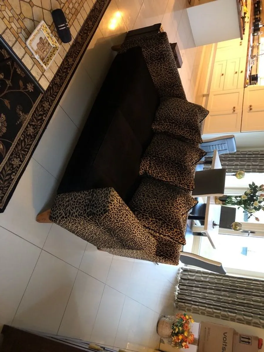 Italian leopard print couch - Image 3