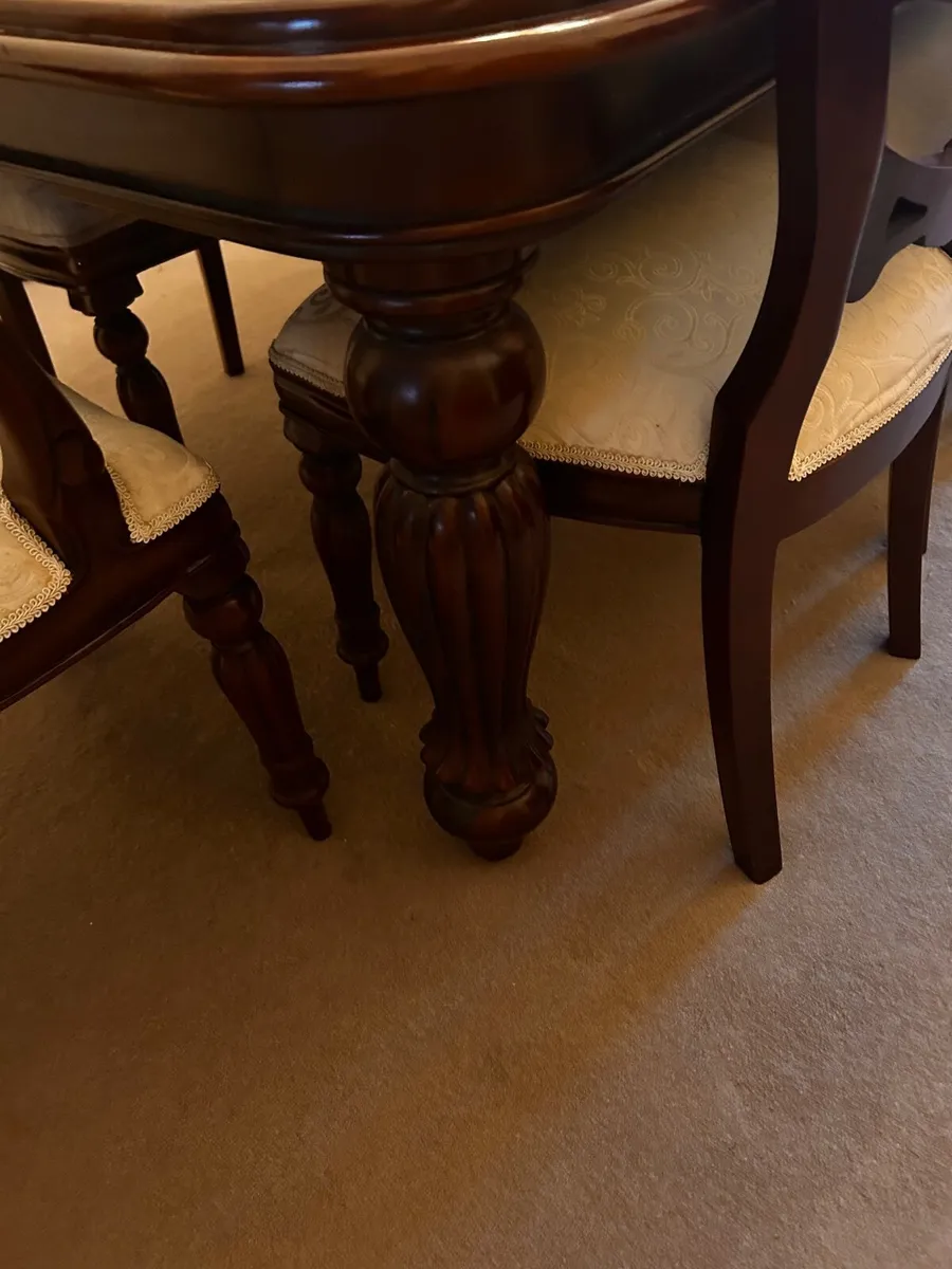 Mahogany 10seater dining table and 9 chairs - Image 1