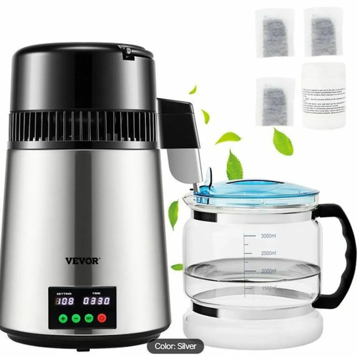 4 L Water Distiller, 1 L/H, 750W Distilled Water M - Image 1