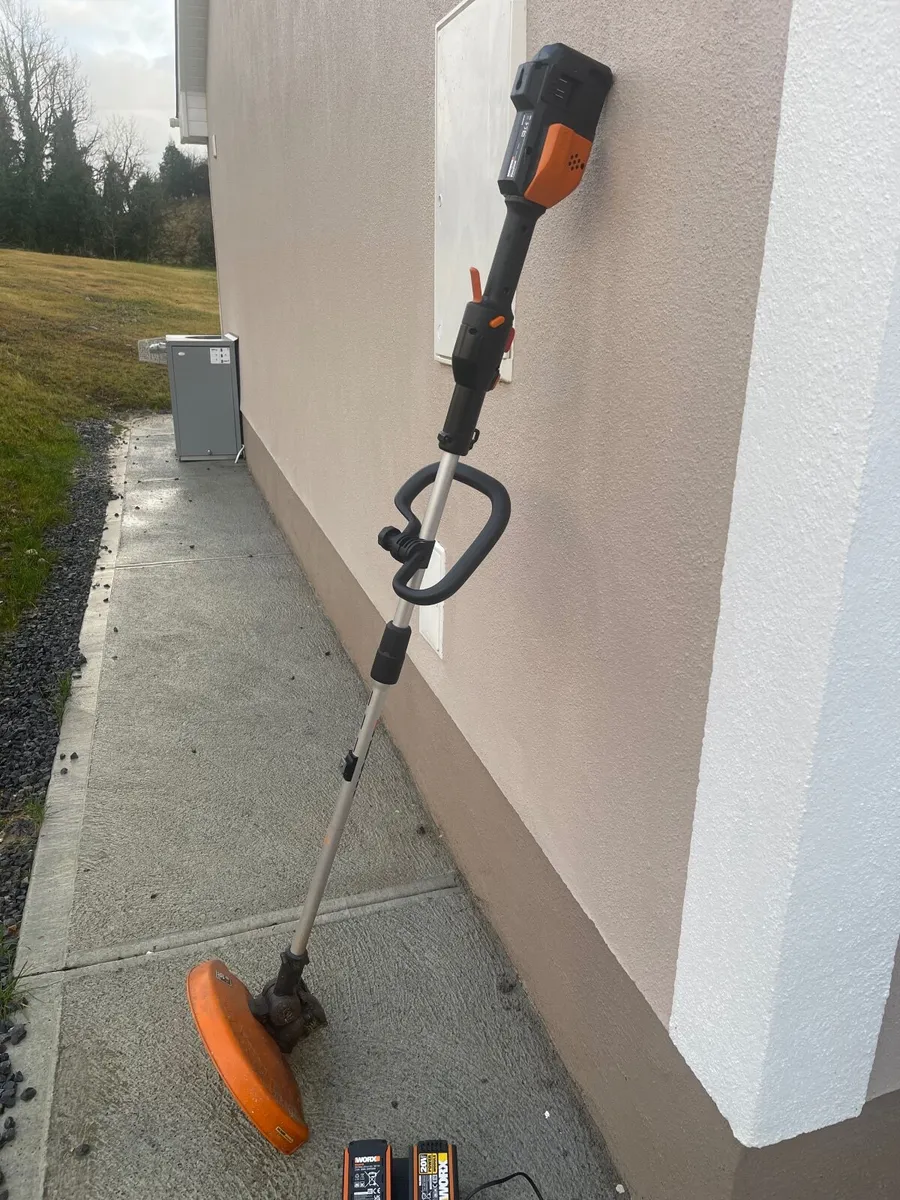 Strimmer and saw, batteries and charger - Image 1