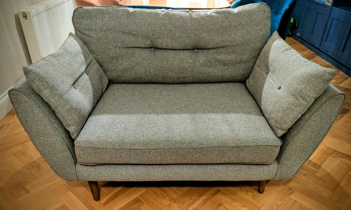 4 Seater Sofa and Cuddler Armchair - Image 3