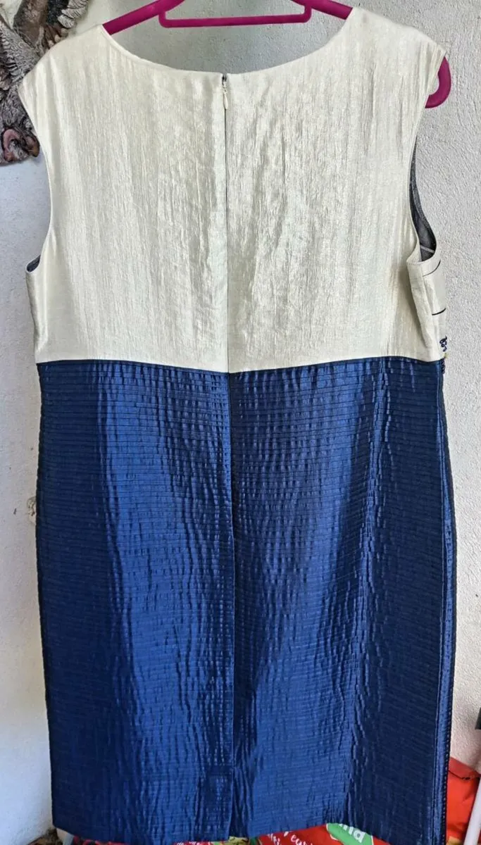 Gold Brand Dark Blue and White Dress and Jacket - Image 2
