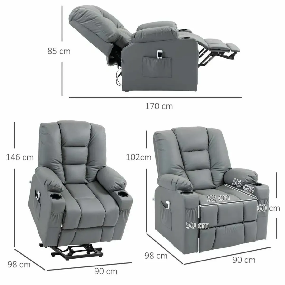 Rise and Recline Power recliner chairs for sale - Image 3