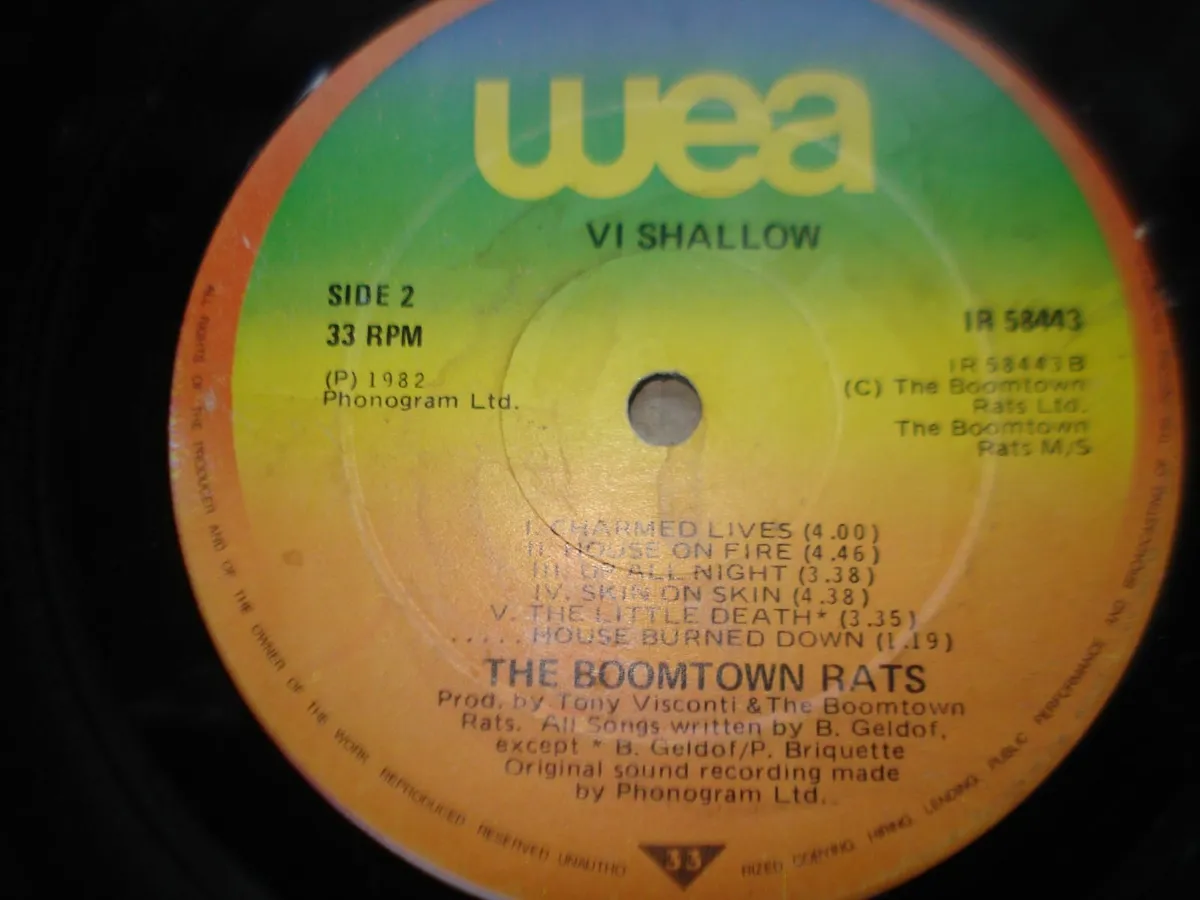 THE BOOMTOWN RATS. VI DEEP/VI VINYL LP. - Image 4