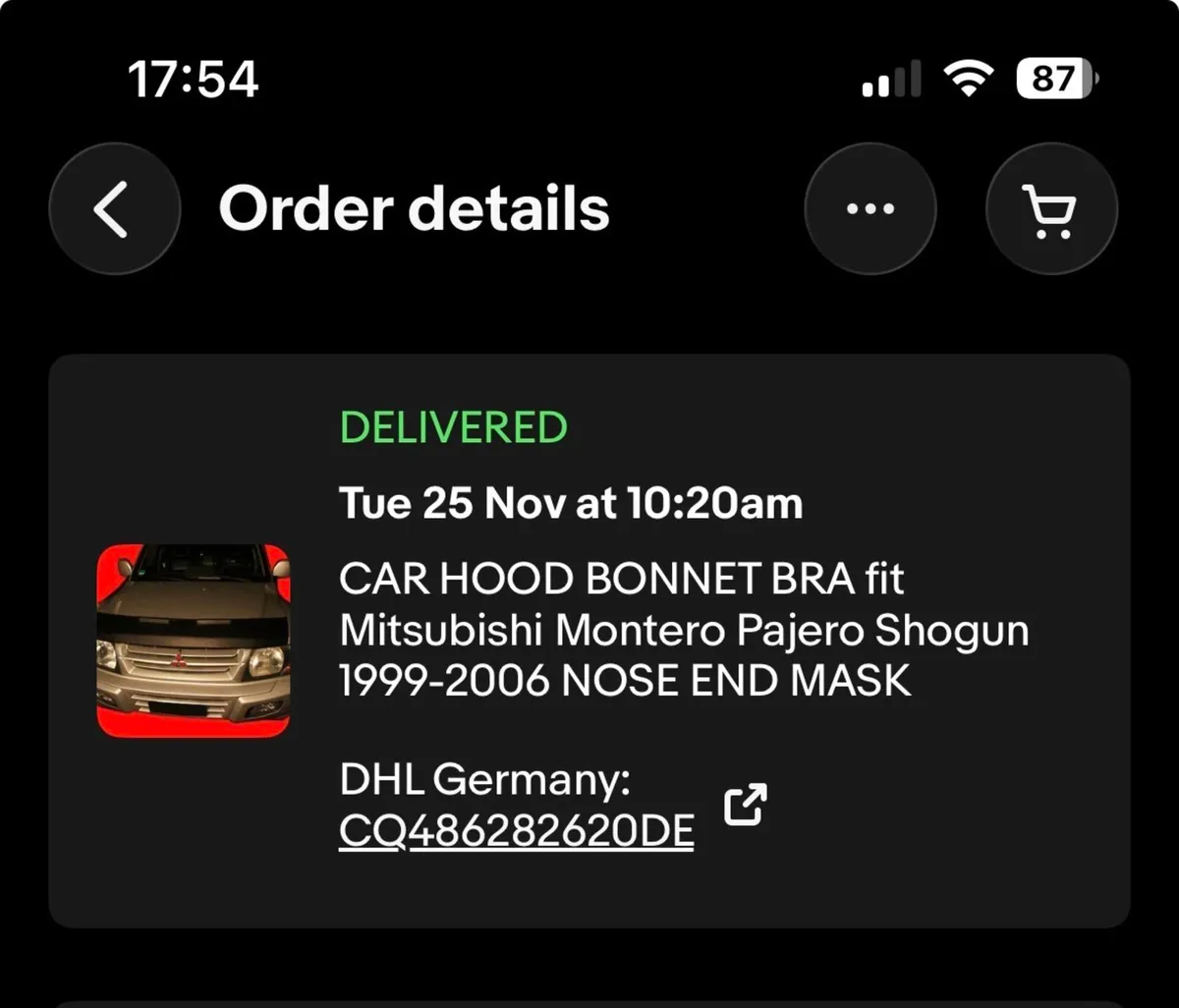 Mk3 Pajero bonnet protection bra - Image 2