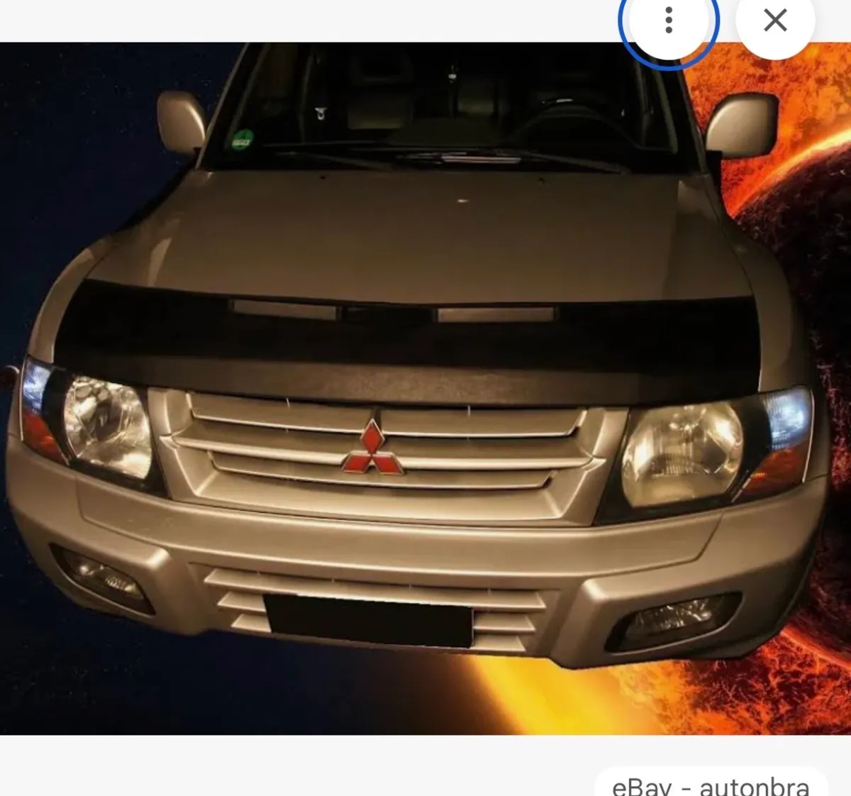 Mk3 Pajero bonnet protection bra - Image 1