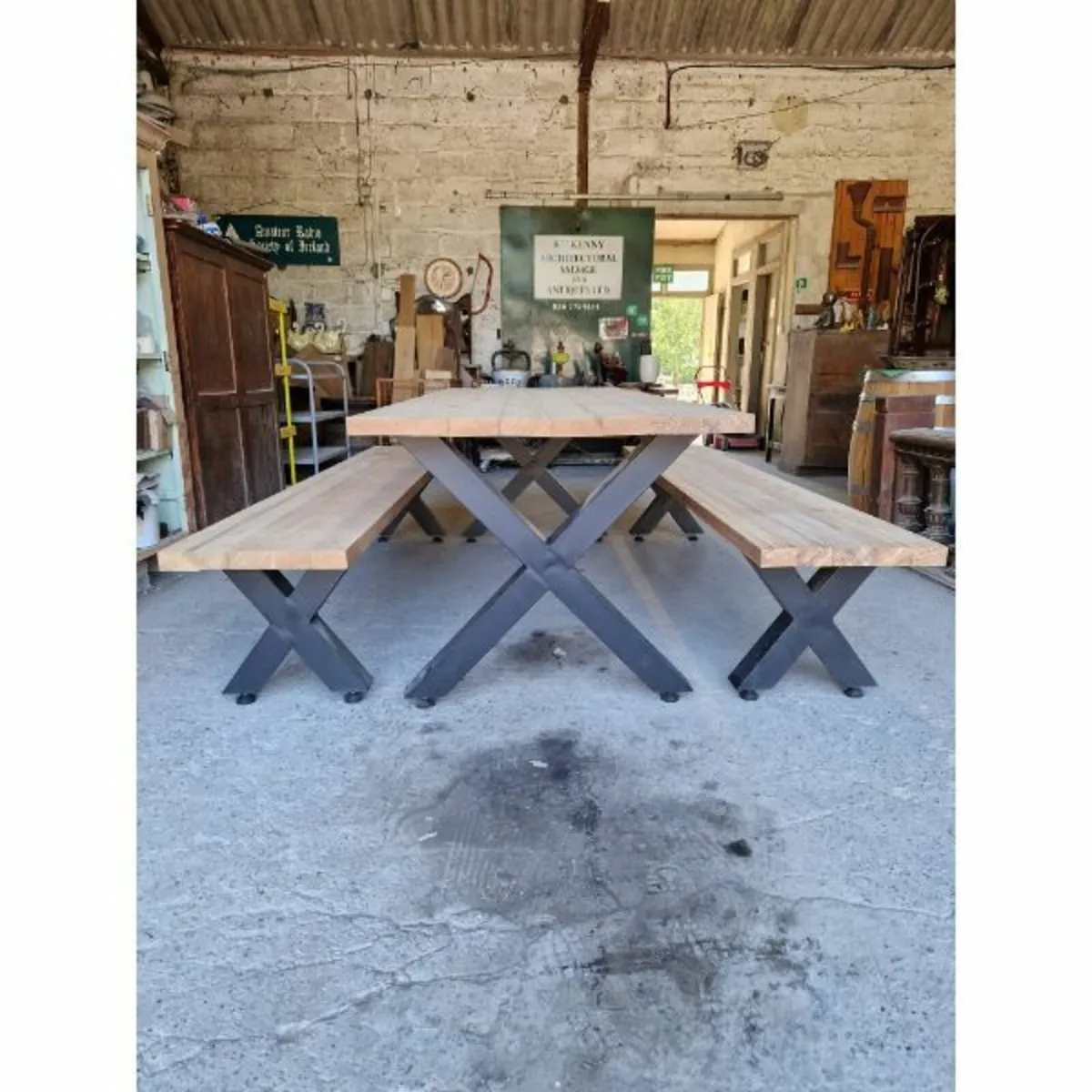 X Frame Table and Benches – KAS461 - Image 2