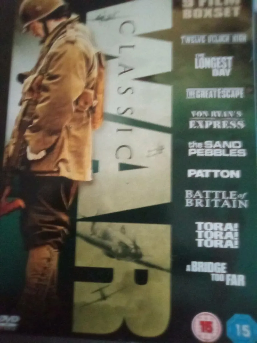 BOX.  SET.  OF.  9. WAR.  FILMS.   NEW - Image 1