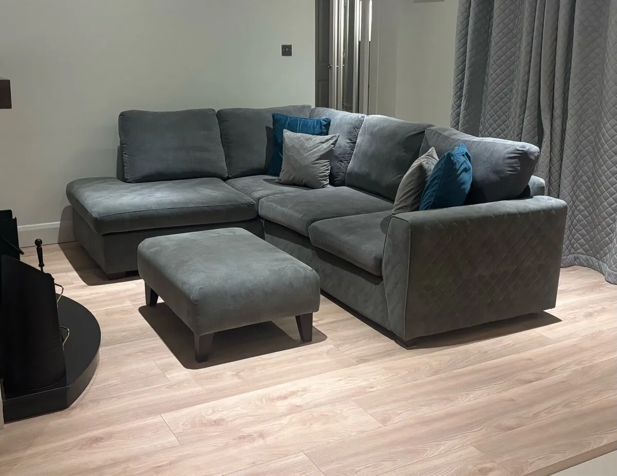 Corner Couch & Footstool - Image 2