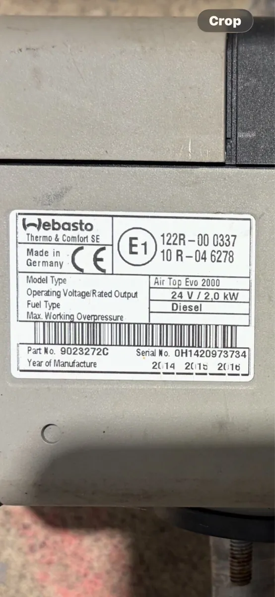 For sale Lorry Night Heater 24 v Diesel - Image 3