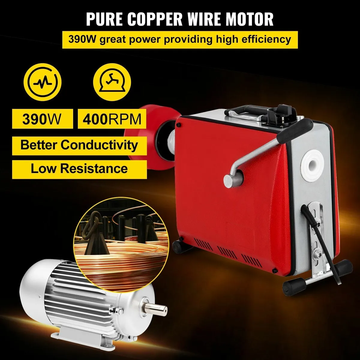 390W Electric Drain Cleaner Pipeline Unblocker - Image 3