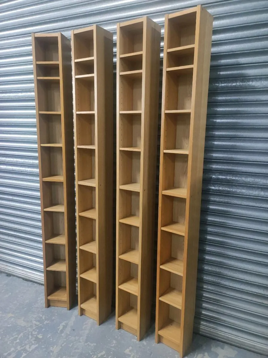 4 Oak Tall office shelves - Image 2