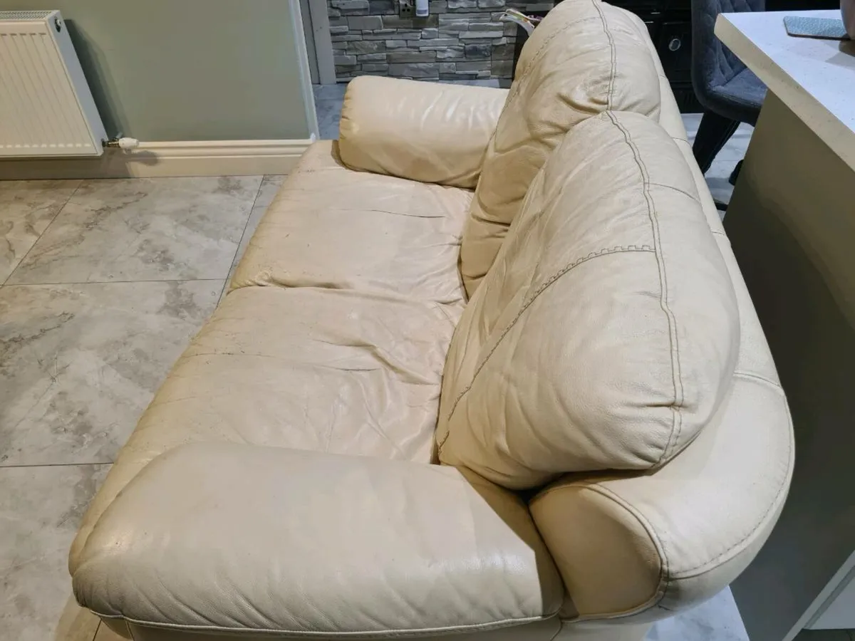 2 seater Leather couch - Image 3