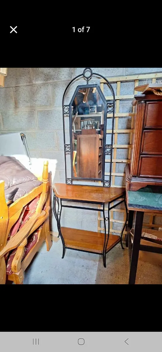 Hall table and mirror