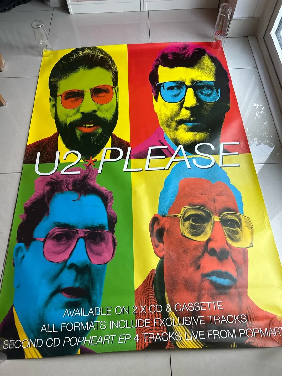 1997 bus shelter U2 Andy Warhol poster huge - Image 1