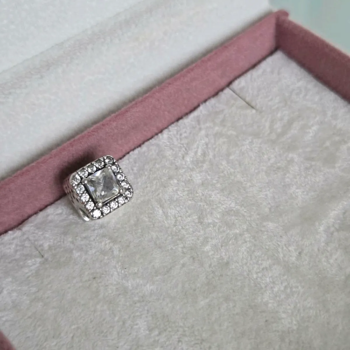 Pandora geometric radiance clear CZ Charm - Image 2