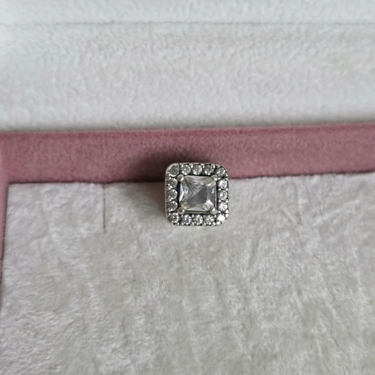 Pandora geometric radiance clear CZ Charm - Image 1