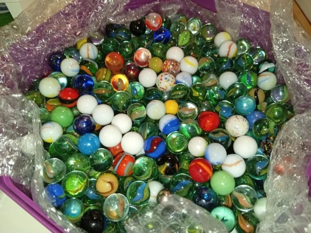 Large Collection Of Regular Size Playing Marbles - Image 2