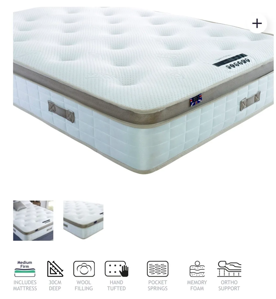 Super King Pocket Spring 3000 Memory Foam Mattress - Image 1