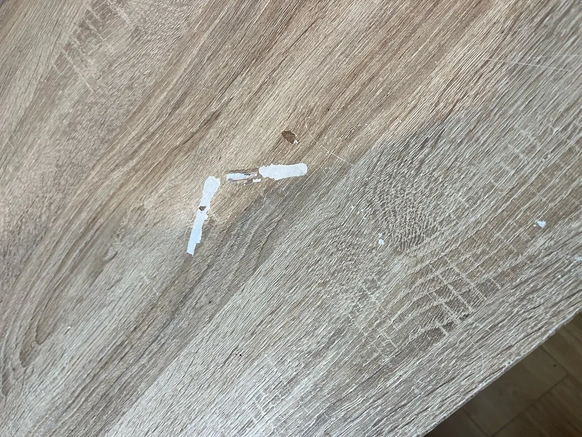 3 Drawer Oak and White Desk - Image 3