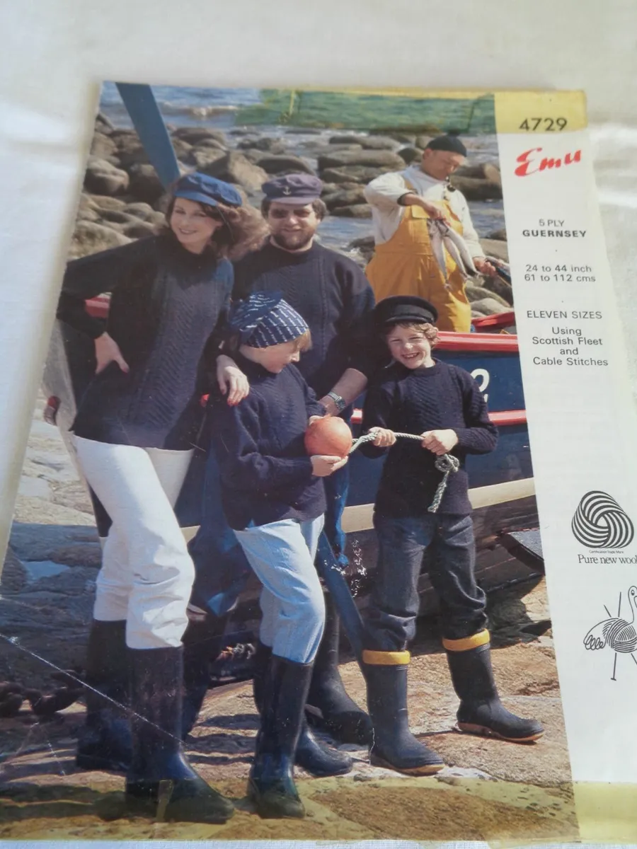 Emu Gurnsey Knitting Pattern for Sale - Image 1
