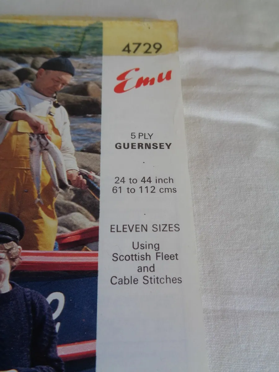 Emu Gurnsey Knitting Pattern for Sale - Image 2
