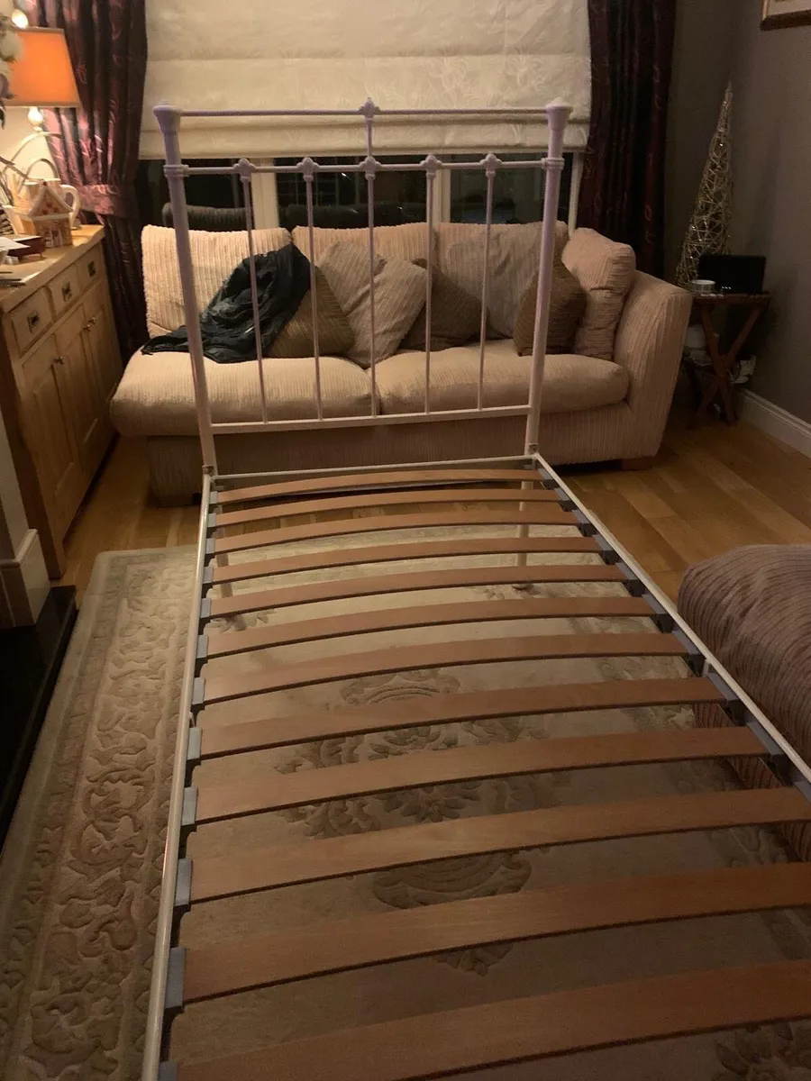 Two Single Cast Iron Bed Frames - Image 1