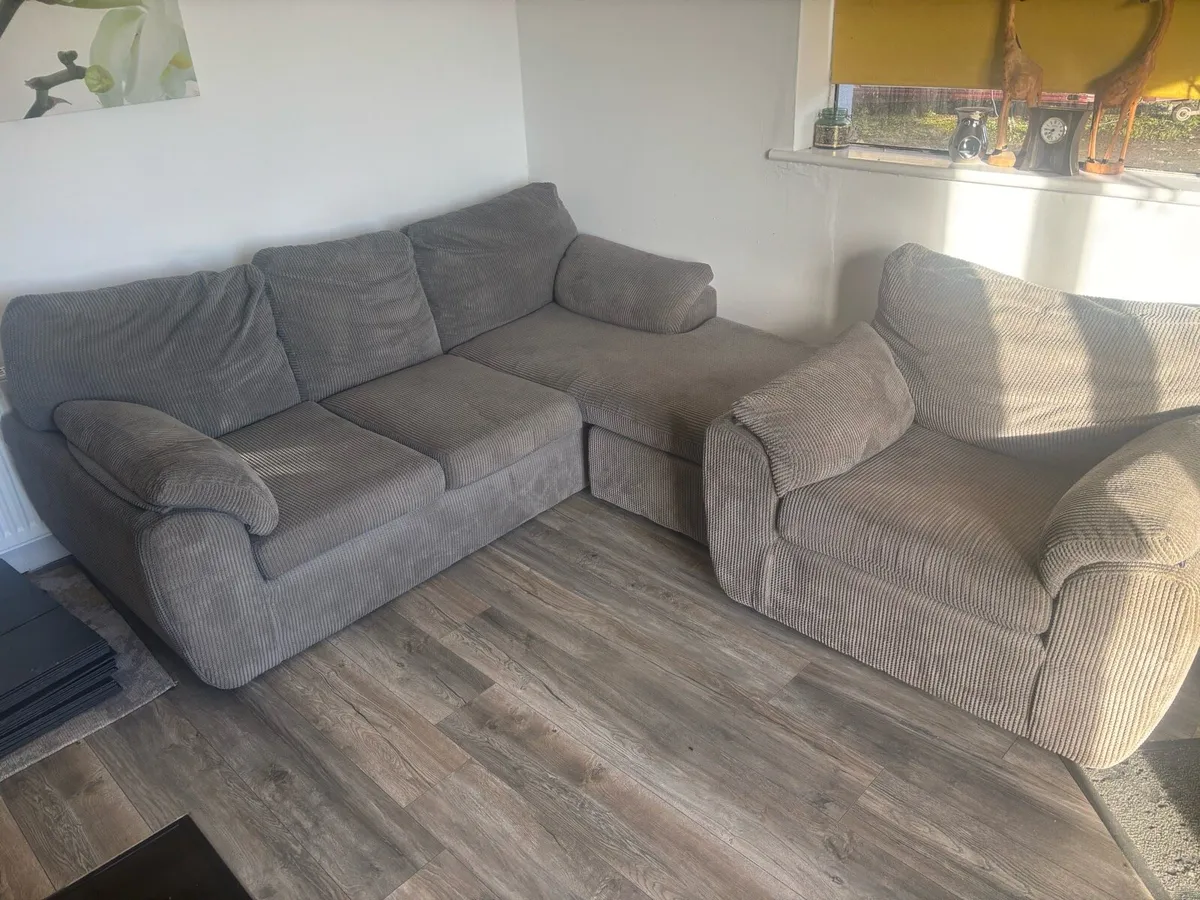 Sofa & armchair grey - Image 1