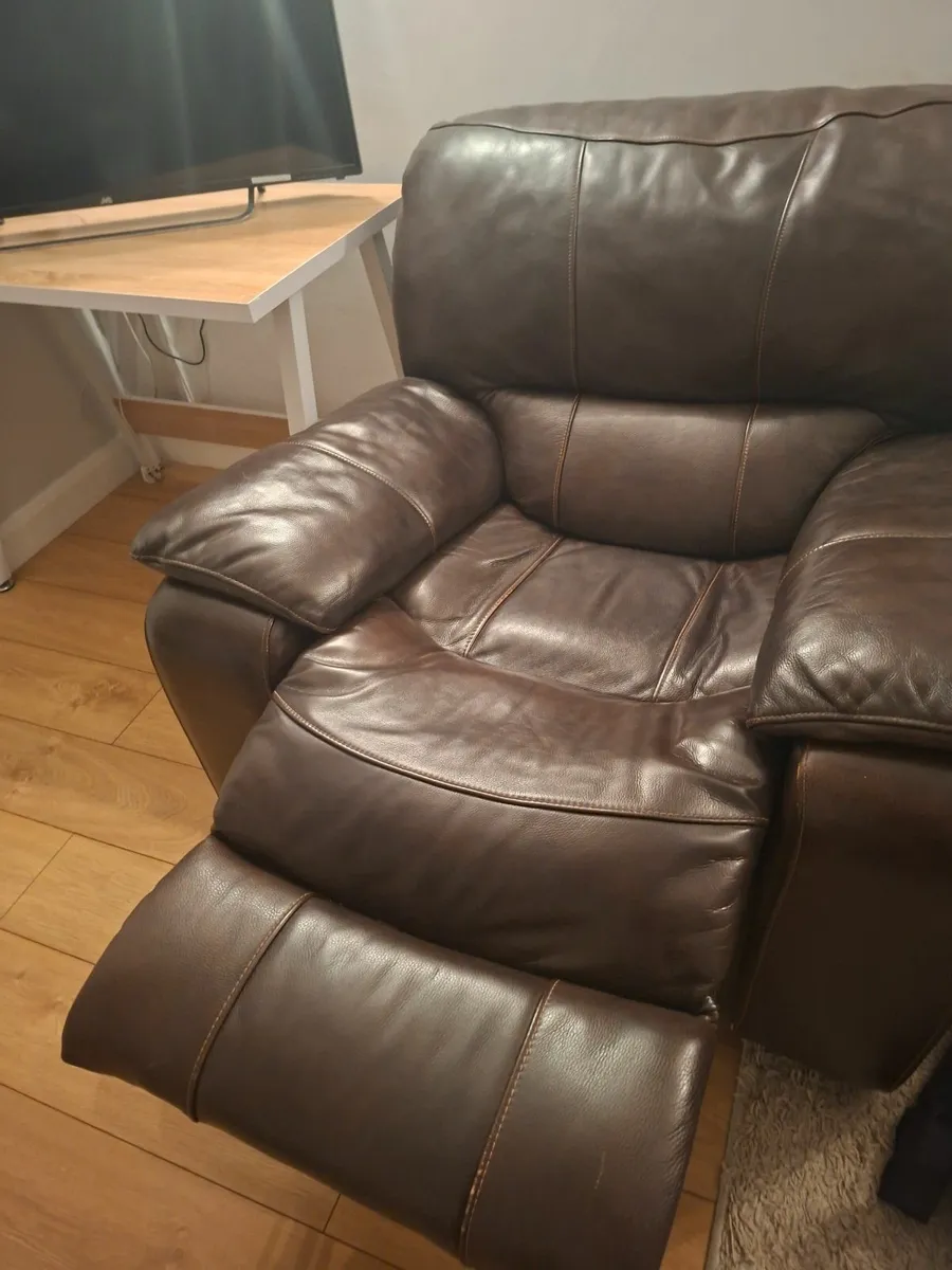 Recliner Arm Chair Leather - Image 1