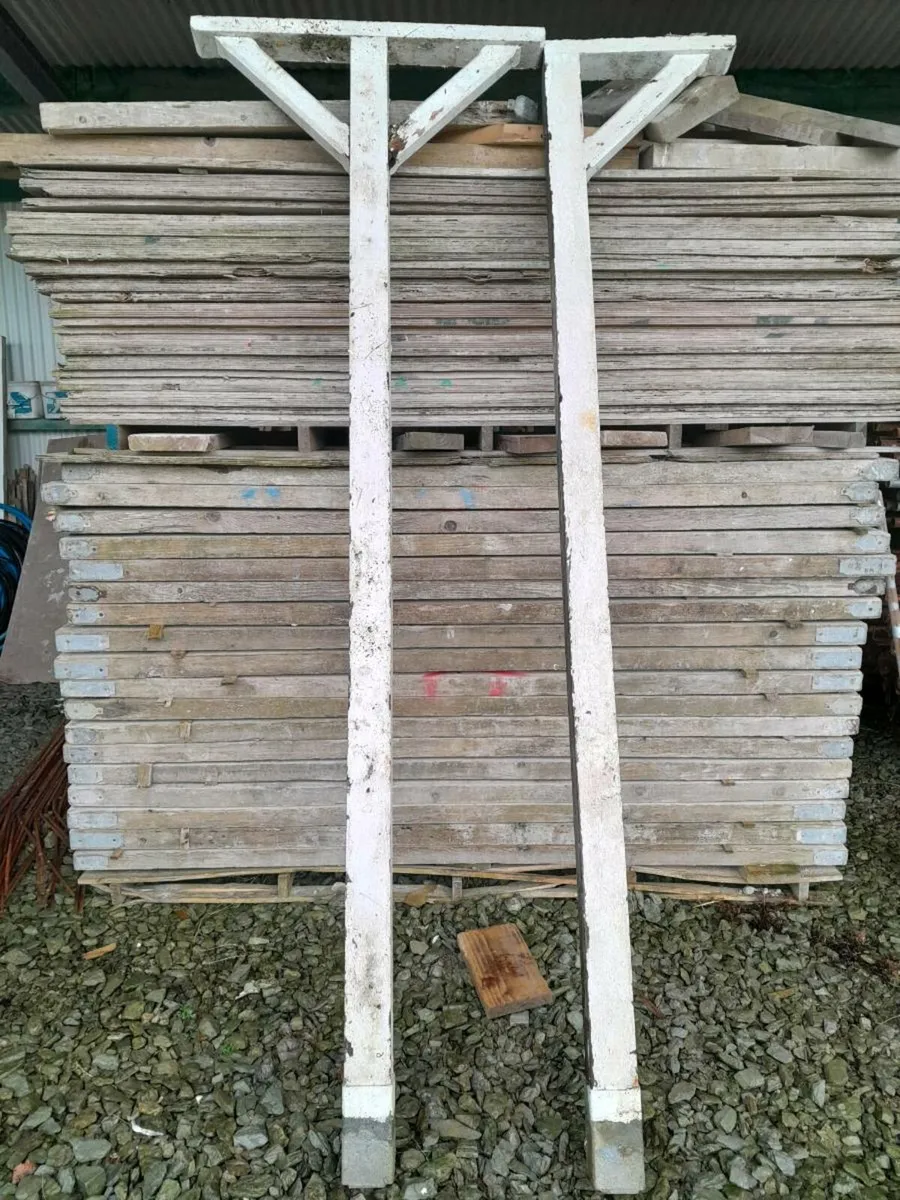 2 Teak Canopy supports - Image 1