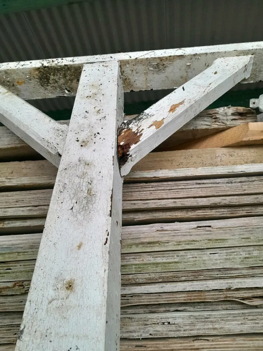 2 Teak Canopy supports - Image 2