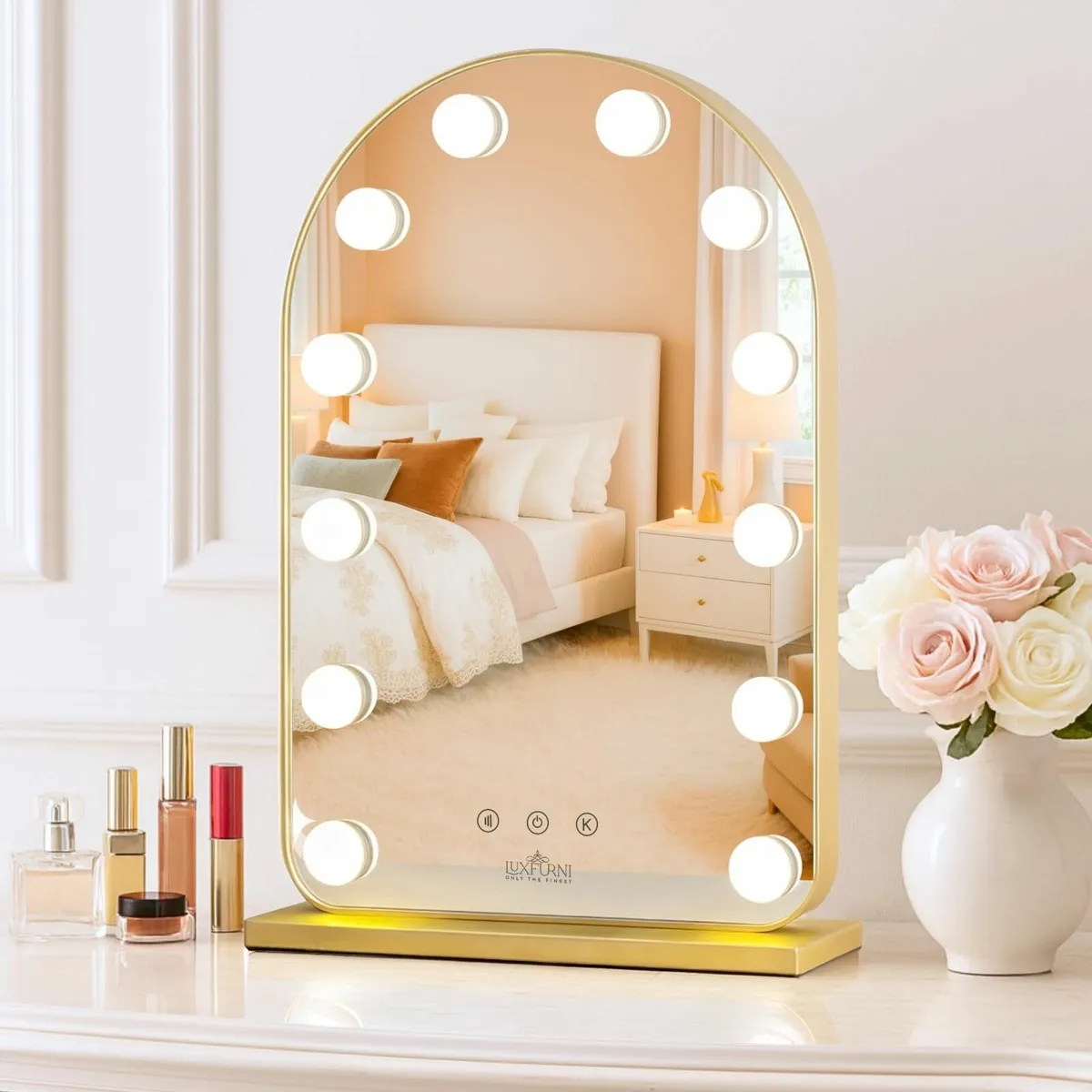 Dressing Table Smart Touch, 3 Color Lighting - Image 1