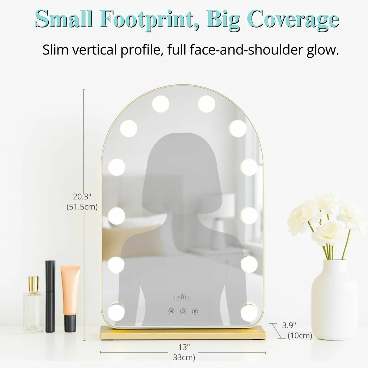 Dressing Table Smart Touch, 3 Color Lighting - Image 2