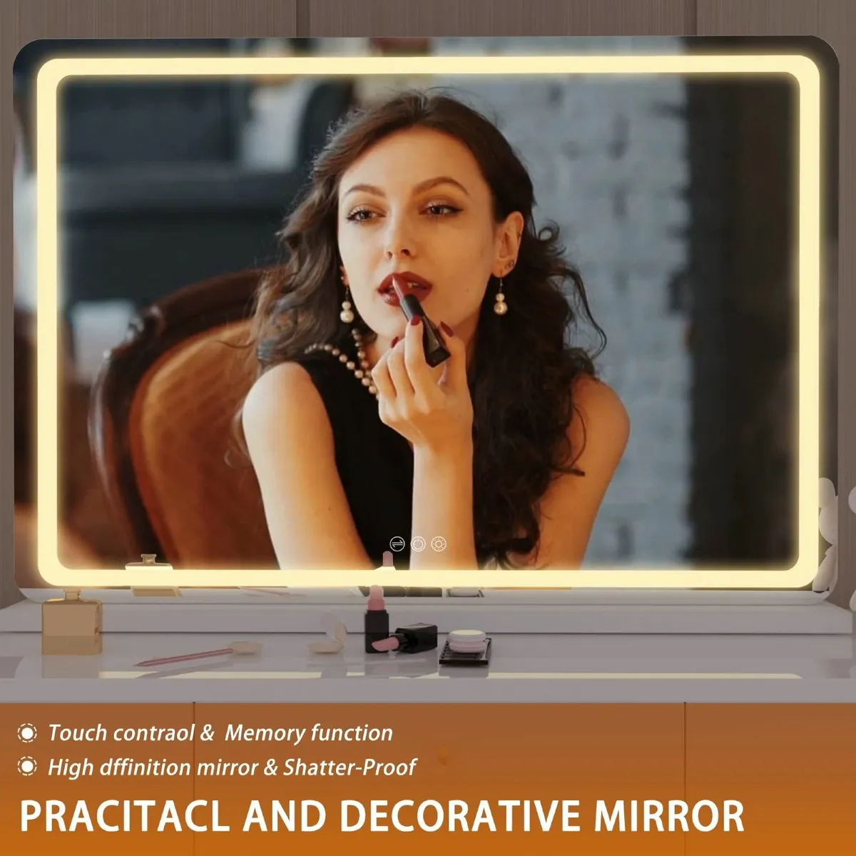 Vanity Mirror Lights 58x48 LED Touch Dimmable - Image 4