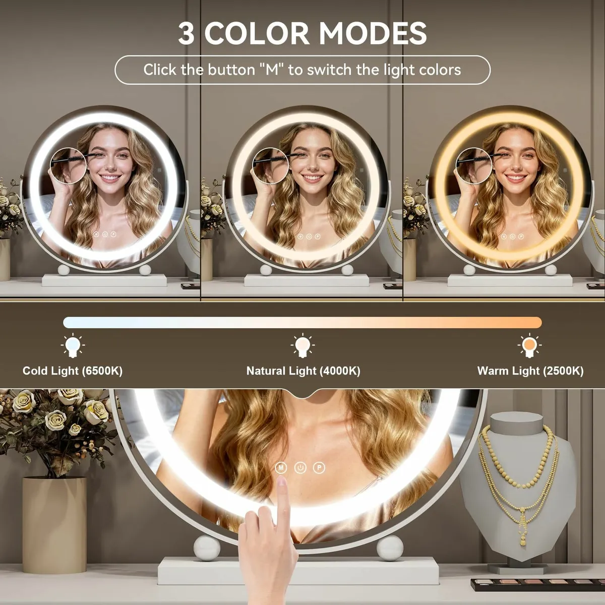 LED Makeup Mirror Lights, Hollywood Vanity - Image 4