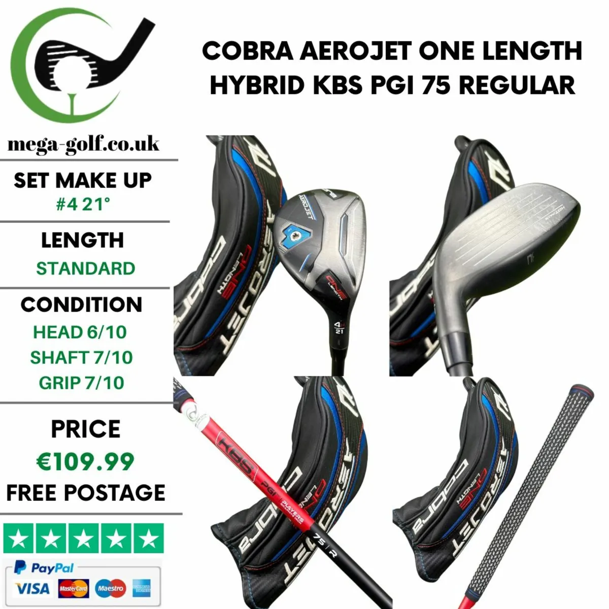 Cobra Aerojet One Length Hybrid / #4 21° / Regular - Image 1