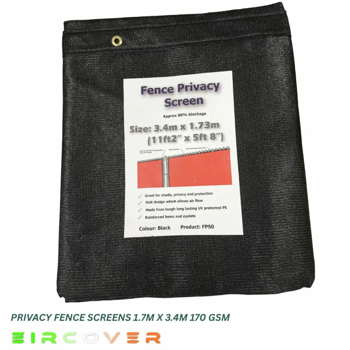 Privacy Fence Screens 1.7m x 3.4m ( 6'-11')170 gsm - Image 1