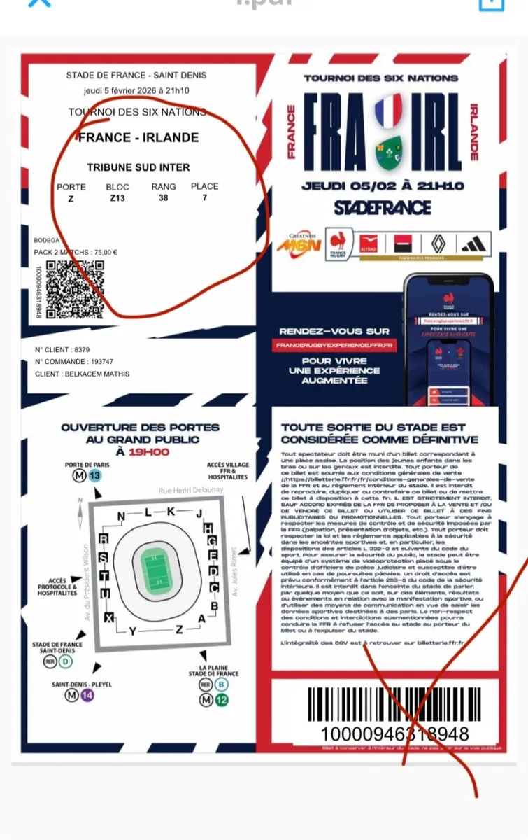 Ireland vs France Rugby Tickets - Image 2