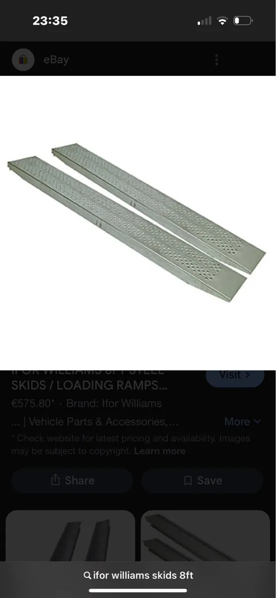Ifor Williams steel skids 8ft