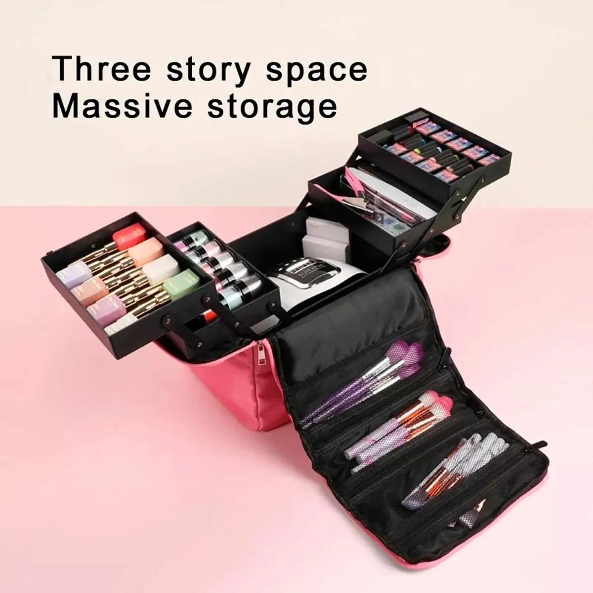Cosmetic Bag Beauty Case Portable Suitcase Box - Image 3