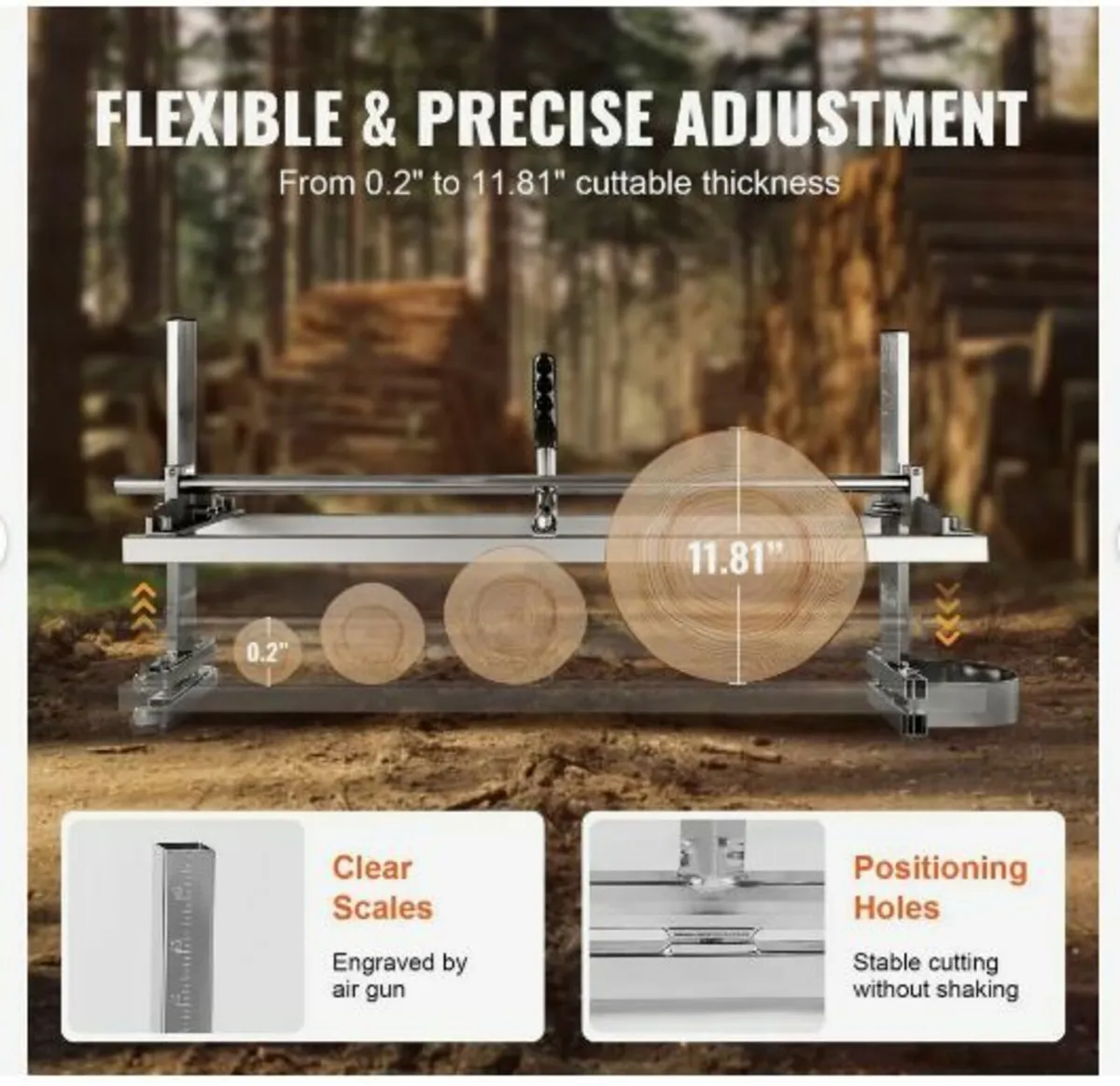 Portable Sawmill 35.6cm-91.4cm Guide Bar - Image 2