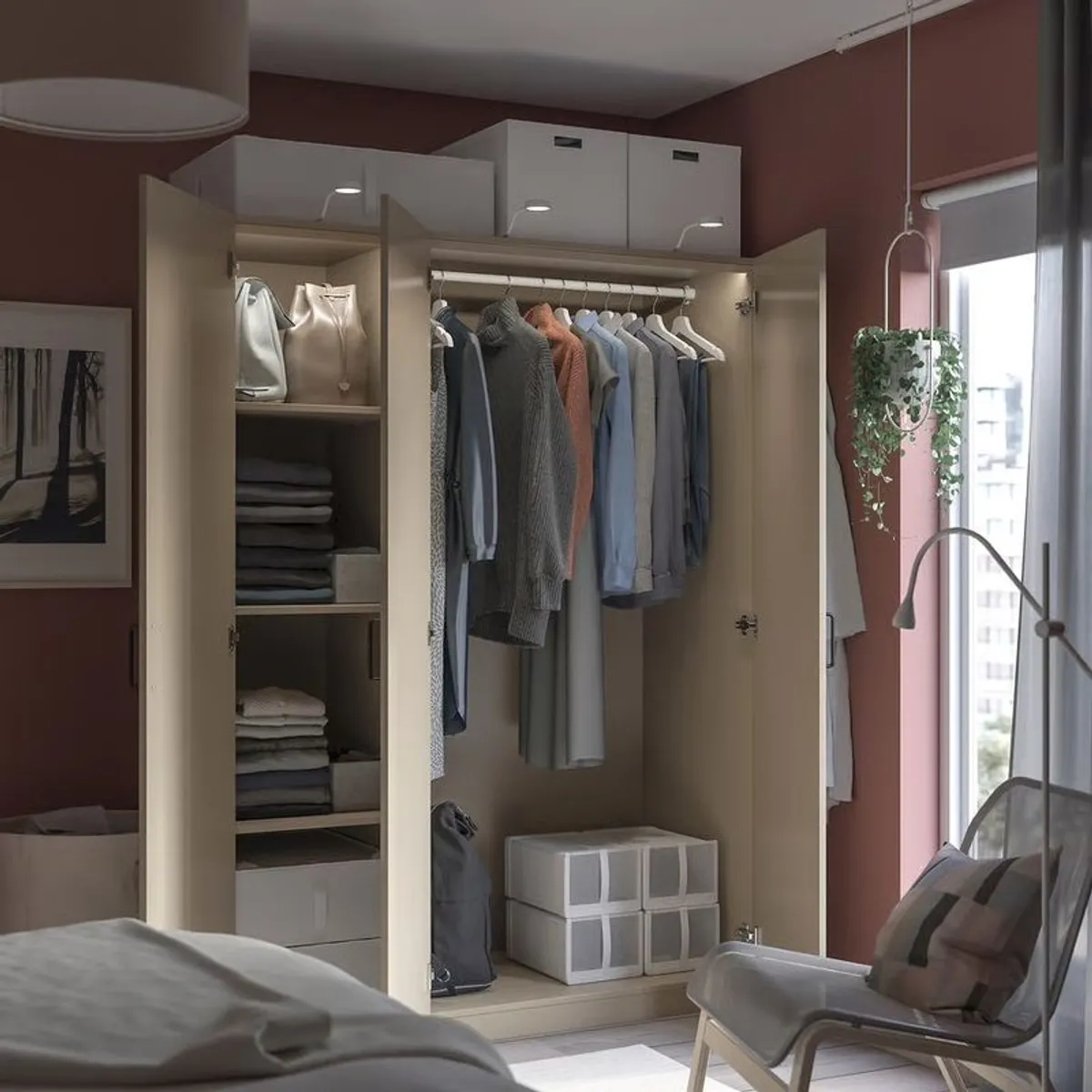 Pax Forsand IKEA Wardrobe Combo - new but assembled - Image 3