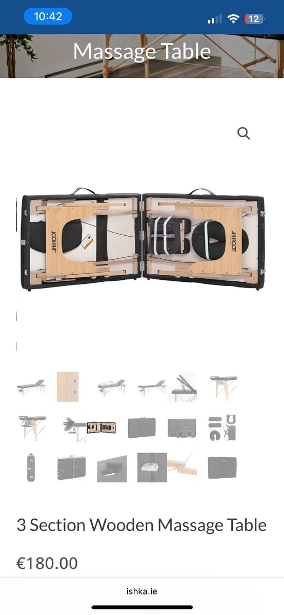 3 Section Wooden Massage Table - Image 2