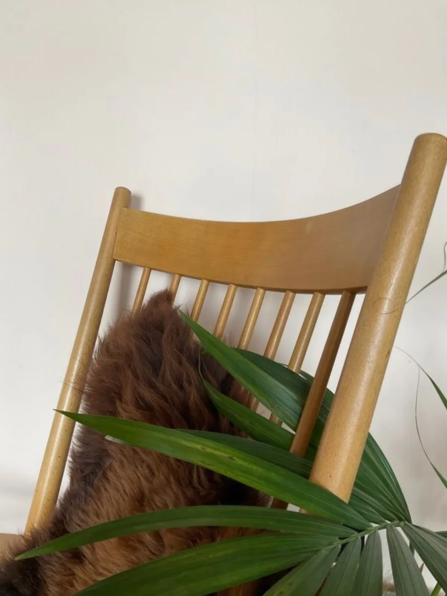 Mid century modern Danish rocking chair by Hans J Wegner date stamp 1966 - Image 2